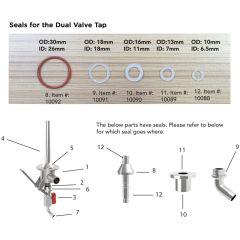 O-ringe til Dual valve tap 